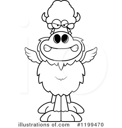 Royalty-Free (RF) Winged Buffalo Clipart Illustration by Cory Thoman - Stock Sample #1199470