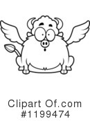 Winged Buffalo Clipart #1199474 by Cory Thoman