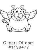 Winged Buffalo Clipart #1199477 by Cory Thoman