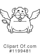 Winged Buffalo Clipart #1199481 by Cory Thoman