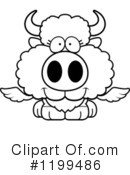 Winged Buffalo Clipart #1199486 by Cory Thoman