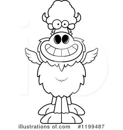 Royalty-Free (RF) Winged Buffalo Clipart Illustration by Cory Thoman - Stock Sample #1199487