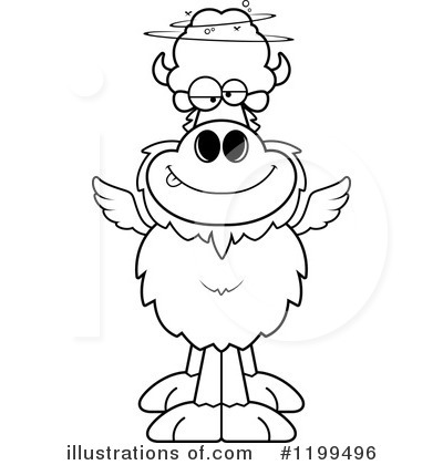 Royalty-Free (RF) Winged Buffalo Clipart Illustration by Cory Thoman - Stock Sample #1199496