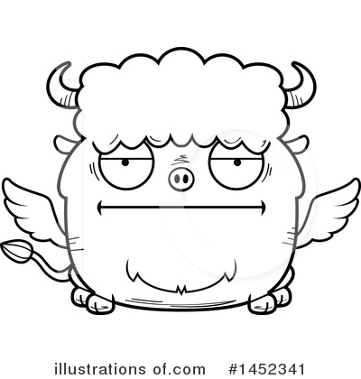 Royalty-Free (RF) Winged Buffalo Clipart Illustration by Cory Thoman - Stock Sample #1452341