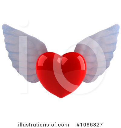 Winged Heart Clipart #1066827 by Julos