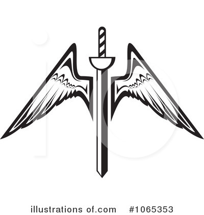 Royalty-Free (RF) Wings Clipart Illustration by Vector Tradition SM - Stock Sample #1065353