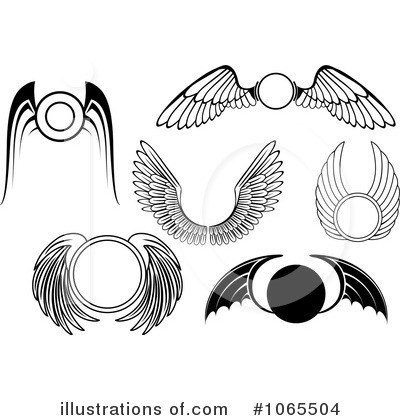 Royalty-Free (RF) Wings Clipart Illustration by Vector Tradition SM - Stock Sample #1065504