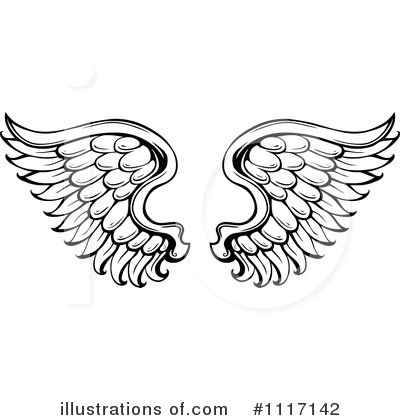 Royalty-Free (RF) Wings Clipart Illustration by visekart - Stock Sample #1117142