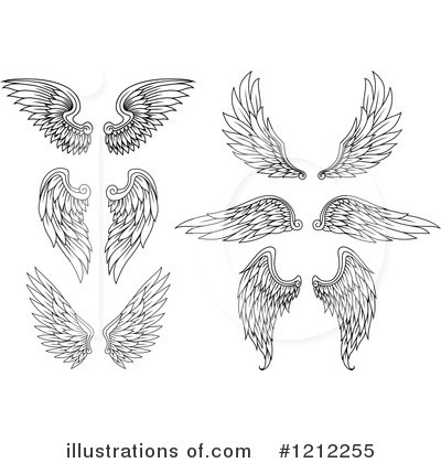 Royalty-Free (RF) Wings Clipart Illustration by Vector Tradition SM - Stock Sample #1212255