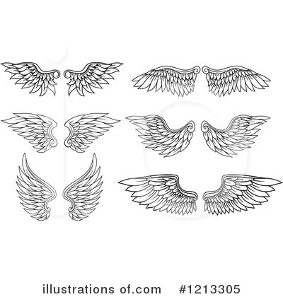 Royalty-Free (RF) Wings Clipart Illustration by Vector Tradition SM - Stock Sample #1213305