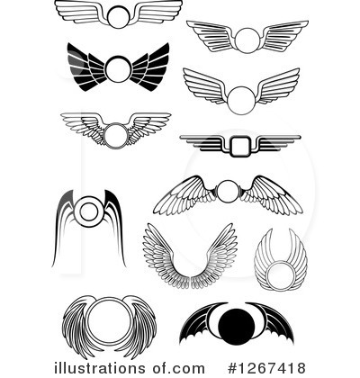 Royalty-Free (RF) Wings Clipart Illustration by Vector Tradition SM - Stock Sample #1267418