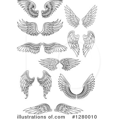 Royalty-Free (RF) Wings Clipart Illustration by Vector Tradition SM - Stock Sample #1280010
