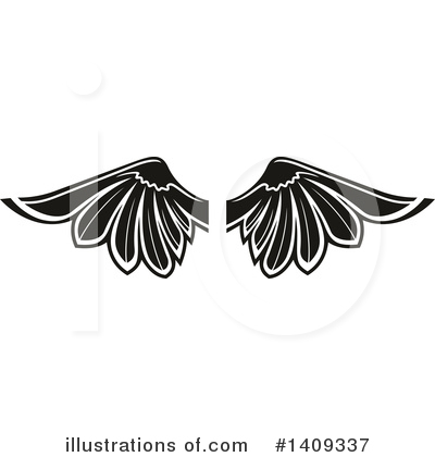 Royalty-Free (RF) Wings Clipart Illustration by Vector Tradition SM - Stock Sample #1409337