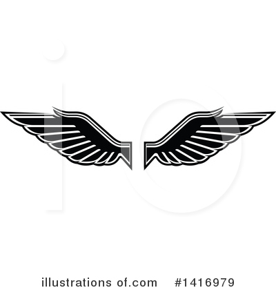 Royalty-Free (RF) Wings Clipart Illustration by Vector Tradition SM - Stock Sample #1416979