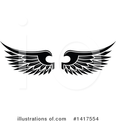 Royalty-Free (RF) Wings Clipart Illustration by Vector Tradition SM - Stock Sample #1417554