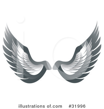 Royalty-Free (RF) Wings Clipart Illustration by elaineitalia - Stock Sample #31996