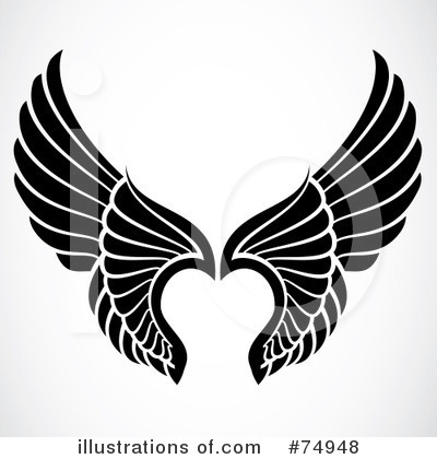 Royalty-Free (RF) Wings Clipart Illustration by BestVector - Stock Sample #74948