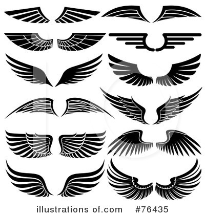Royalty-Free (RF) Wings Clipart Illustration by elena - Stock Sample #76435