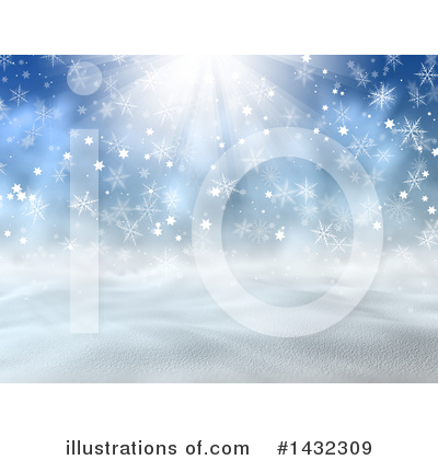Winter Landscape Clipart #1432309 by KJ Pargeter