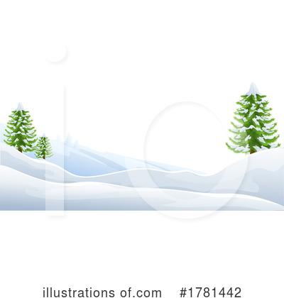 Evergreens Clipart #1781442 by AtStockIllustration