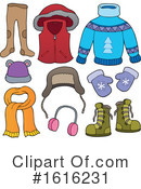 Winter Clothes Clipart #1616231 by visekart