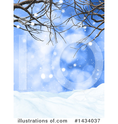 Royalty-Free (RF) Winter Landscape Clipart Illustration by KJ Pargeter - Stock Sample #1434037