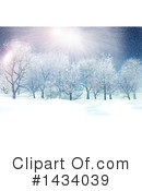 Winter Landscape Clipart #1434039 by KJ Pargeter