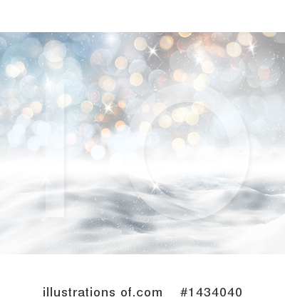 Royalty-Free (RF) Winter Landscape Clipart Illustration by KJ Pargeter - Stock Sample #1434040