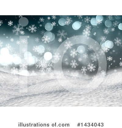 Royalty-Free (RF) Winter Landscape Clipart Illustration by KJ Pargeter - Stock Sample #1434043