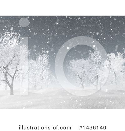 Royalty-Free (RF) Winter Landscape Clipart Illustration by KJ Pargeter - Stock Sample #1436140