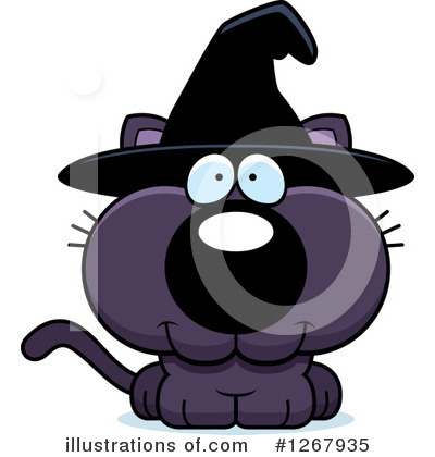 Royalty-Free (RF) Witch Cat Clipart Illustration by Cory Thoman - Stock Sample #1267935