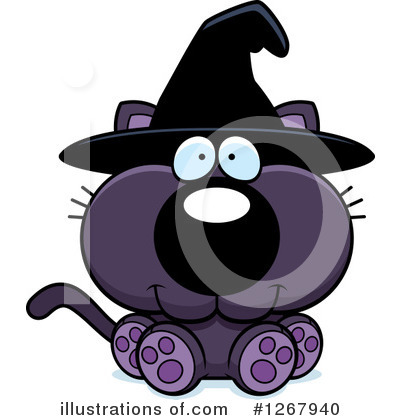 Witch Cat Clipart #1267940 by Cory Thoman