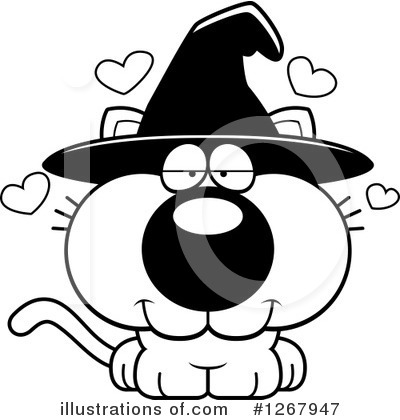 Royalty-Free (RF) Witch Cat Clipart Illustration by Cory Thoman - Stock Sample #1267947