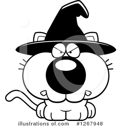 Royalty-Free (RF) Witch Cat Clipart Illustration by Cory Thoman - Stock Sample #1267948