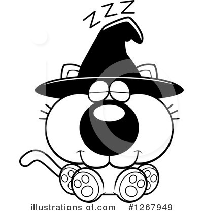Royalty-Free (RF) Witch Cat Clipart Illustration by Cory Thoman - Stock Sample #1267949