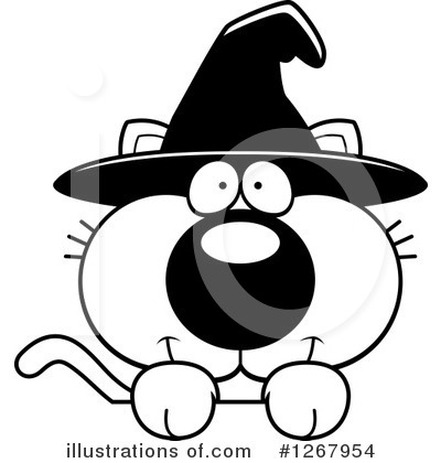 Royalty-Free (RF) Witch Cat Clipart Illustration by Cory Thoman - Stock Sample #1267954