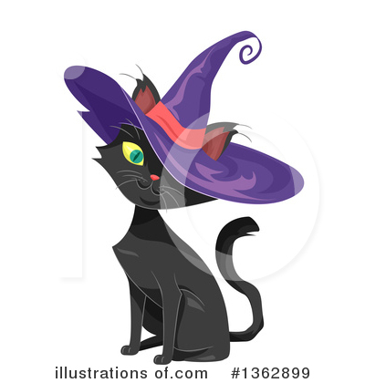 Black Cat Clipart #1362899 by BNP Design Studio
