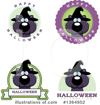 Royalty-Free (RF) Witch Cat Clipart Illustration by Cory Thoman - Stock Sample #1364952