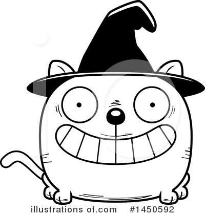 Royalty-Free (RF) Witch Cat Clipart Illustration by Cory Thoman - Stock Sample #1450592