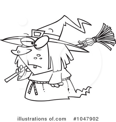 Royalty-Free (RF) Witch Clipart Illustration by toonaday - Stock Sample #1047902