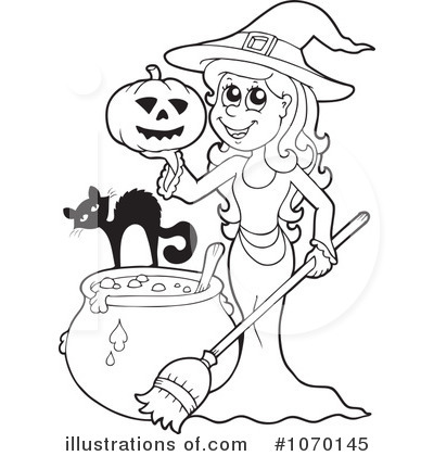 Royalty-Free (RF) Witch Clipart Illustration by visekart - Stock Sample #1070145
