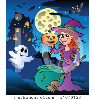 Royalty-Free (RF) Witch Clipart Illustration by visekart - Stock Sample #1070153