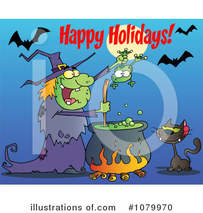 Royalty-Free (RF) Witch Clipart Illustration by Hit Toon - Stock Sample #1079970