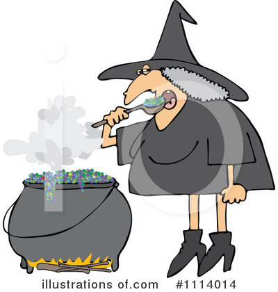 Royalty-Free (RF) Witch Clipart Illustration by djart - Stock Sample #1114014