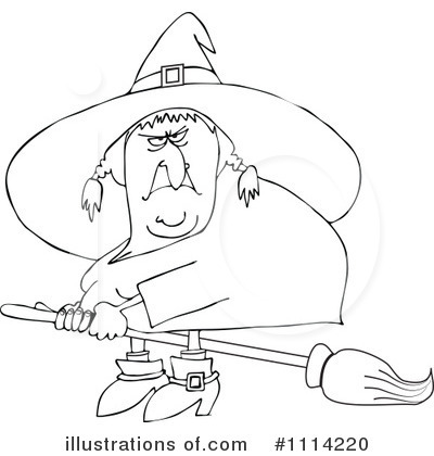 Royalty-Free (RF) Witch Clipart Illustration by djart - Stock Sample #1114220
