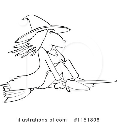 Royalty-Free (RF) Witch Clipart Illustration by djart - Stock Sample #1151806