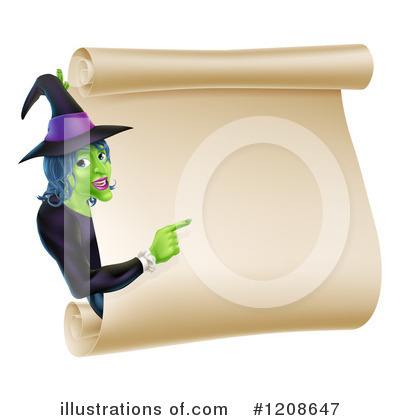 Royalty-Free (RF) Witch Clipart Illustration by AtStockIllustration - Stock Sample #1208647