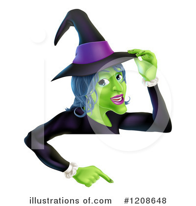 Royalty-Free (RF) Witch Clipart Illustration by AtStockIllustration - Stock Sample #1208648