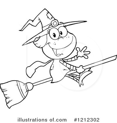 Royalty-Free (RF) Witch Clipart Illustration by Hit Toon - Stock Sample #1212302