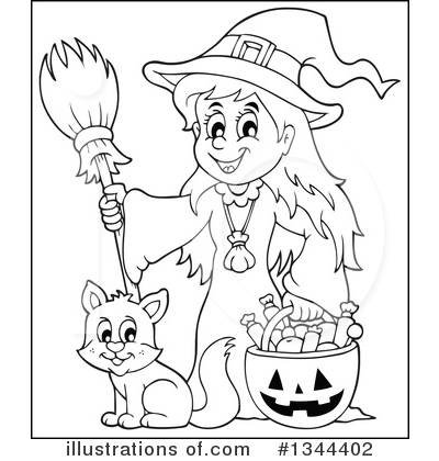 Royalty-Free (RF) Witch Clipart Illustration by visekart - Stock Sample #1344402
